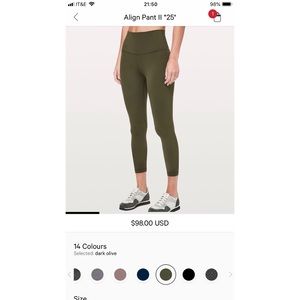 Lululemon Align Crop Leggings